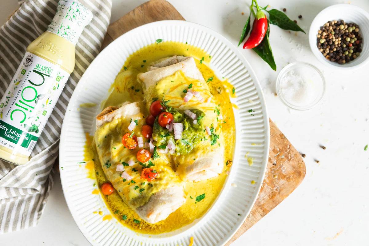 Jalapeño Chicken Smothered Burritos – Holic Foods